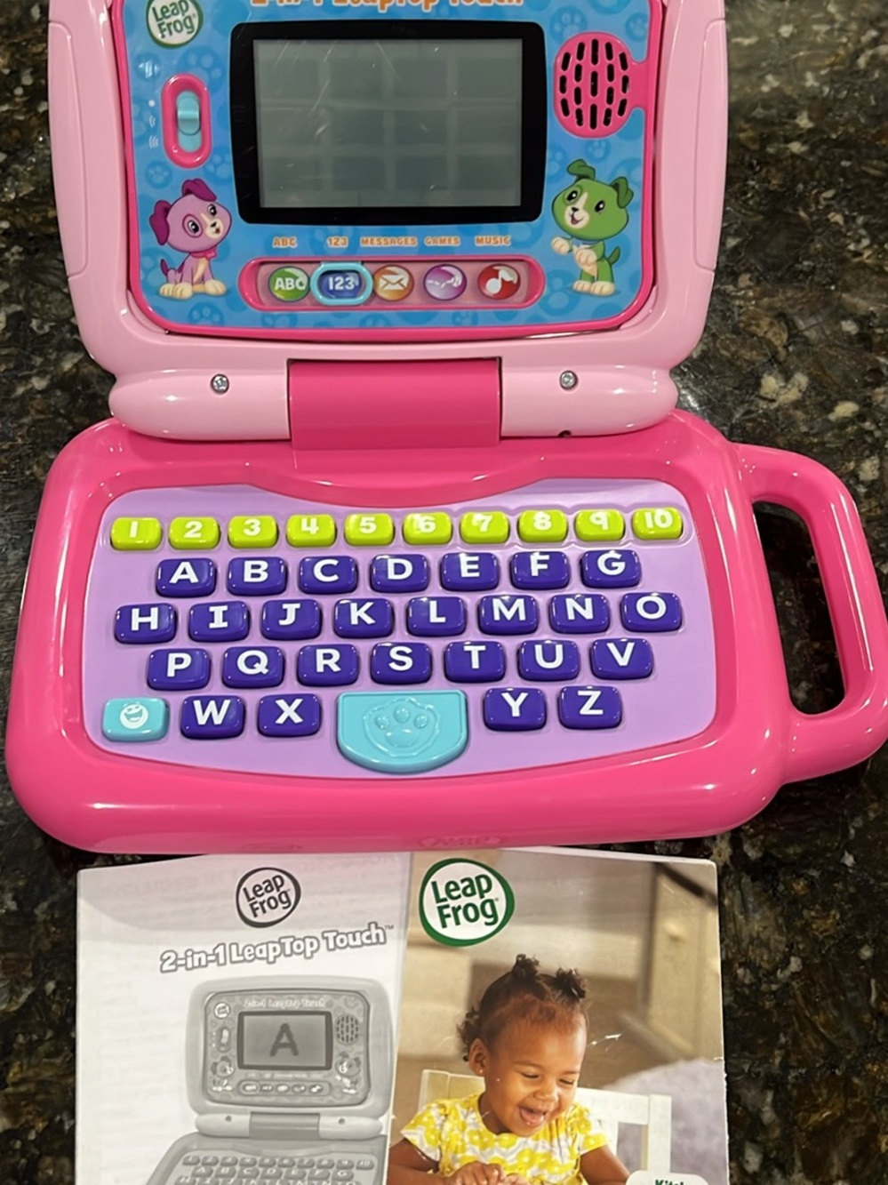 Leapfrog Pink 2-in-1 LeapTop Touch Kids Learning Laptop